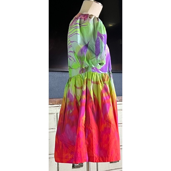 Anthropologie Tracy Reese Puff Sleeve Surplice Dress M - Picture 3 of 9